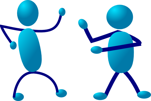 Two Stickmen Clip Art - On-the-job Training (600x402)