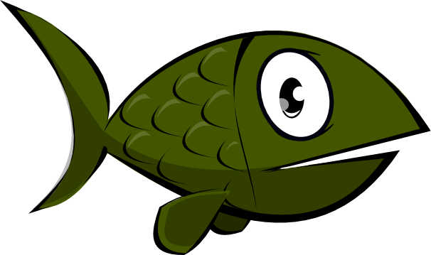 Sea Creatures Images Free For Commercial Use Page - Green Fish Clip Art (606x359)