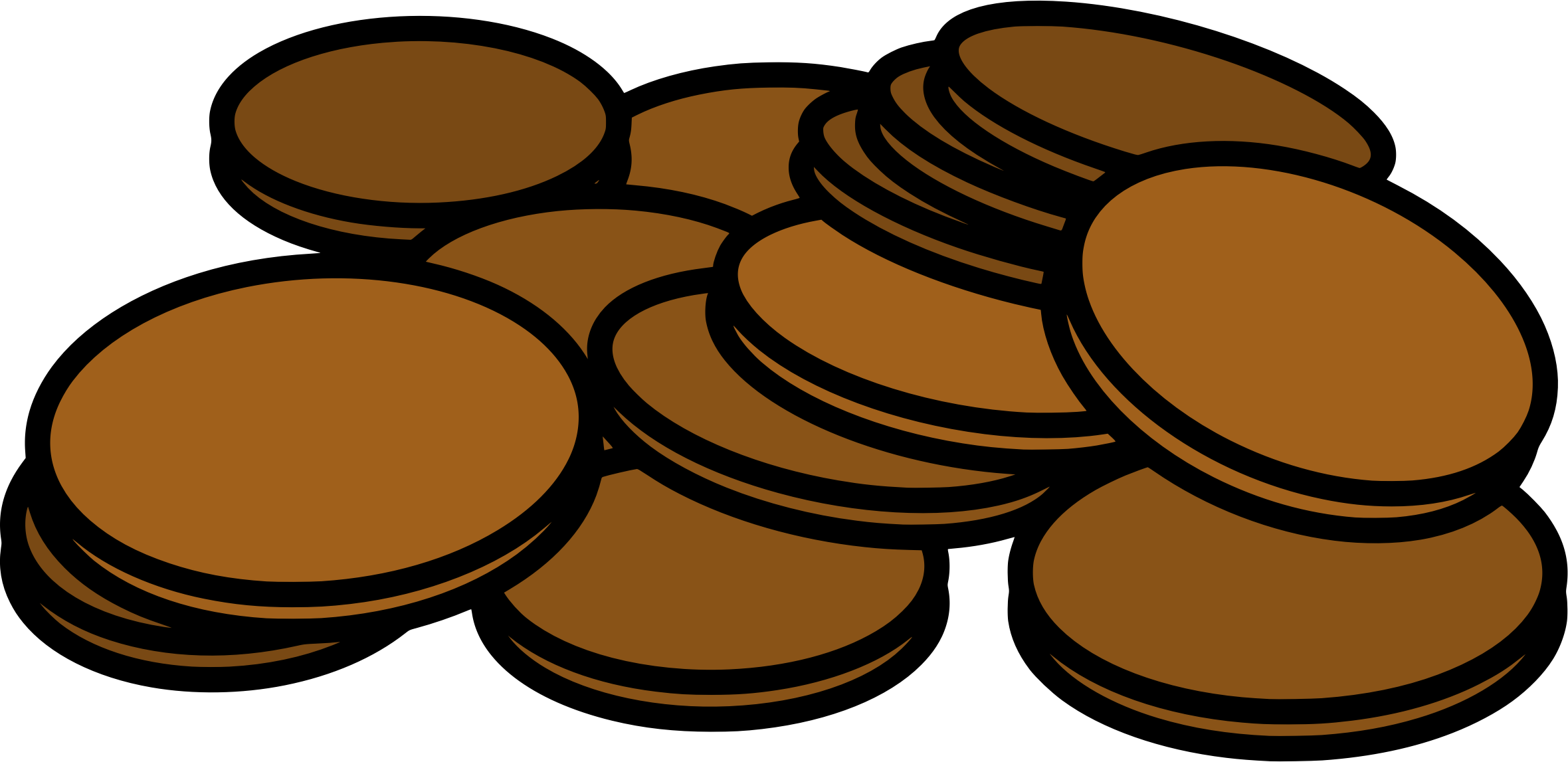 Penny Clip Art - Pennies Clipart (2360x1147)