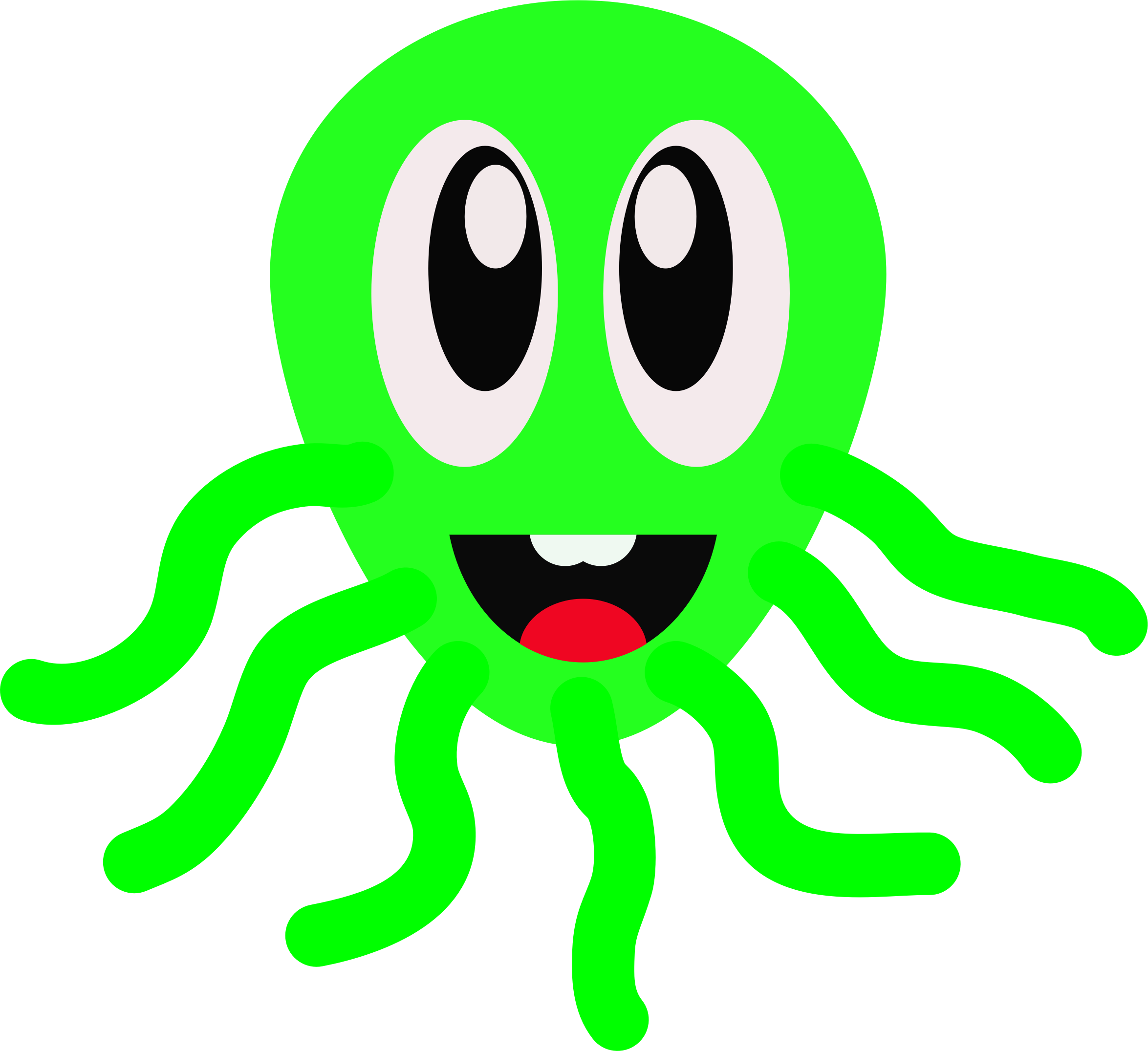 Green Clipart Octopus - Yellow Clipart Octopus (2349x2151)