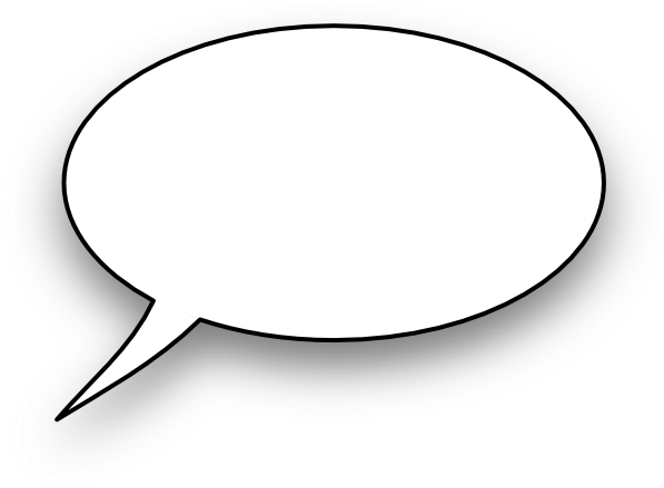 Cartoon,speech Bubble Clip Art - White Speech Bubble Png (600x448)