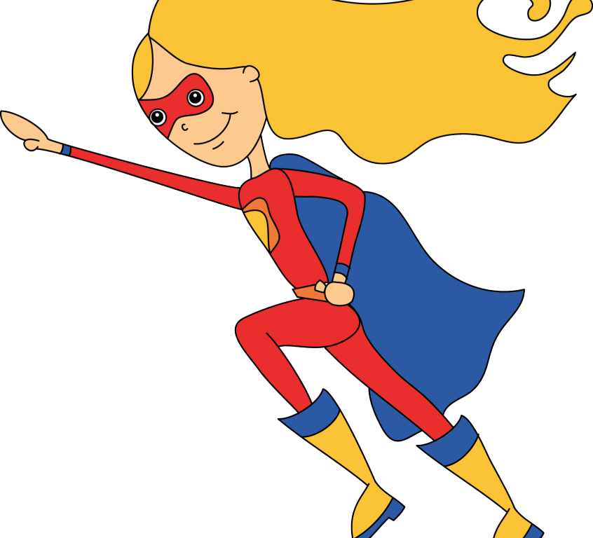 Impressive Idea Superhero Clip Art Girl Super Hero - Superwoman Clipart (846x768)