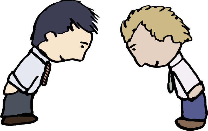 Clipart Two Guys Bowing - Bowing Clipart (1187x750)