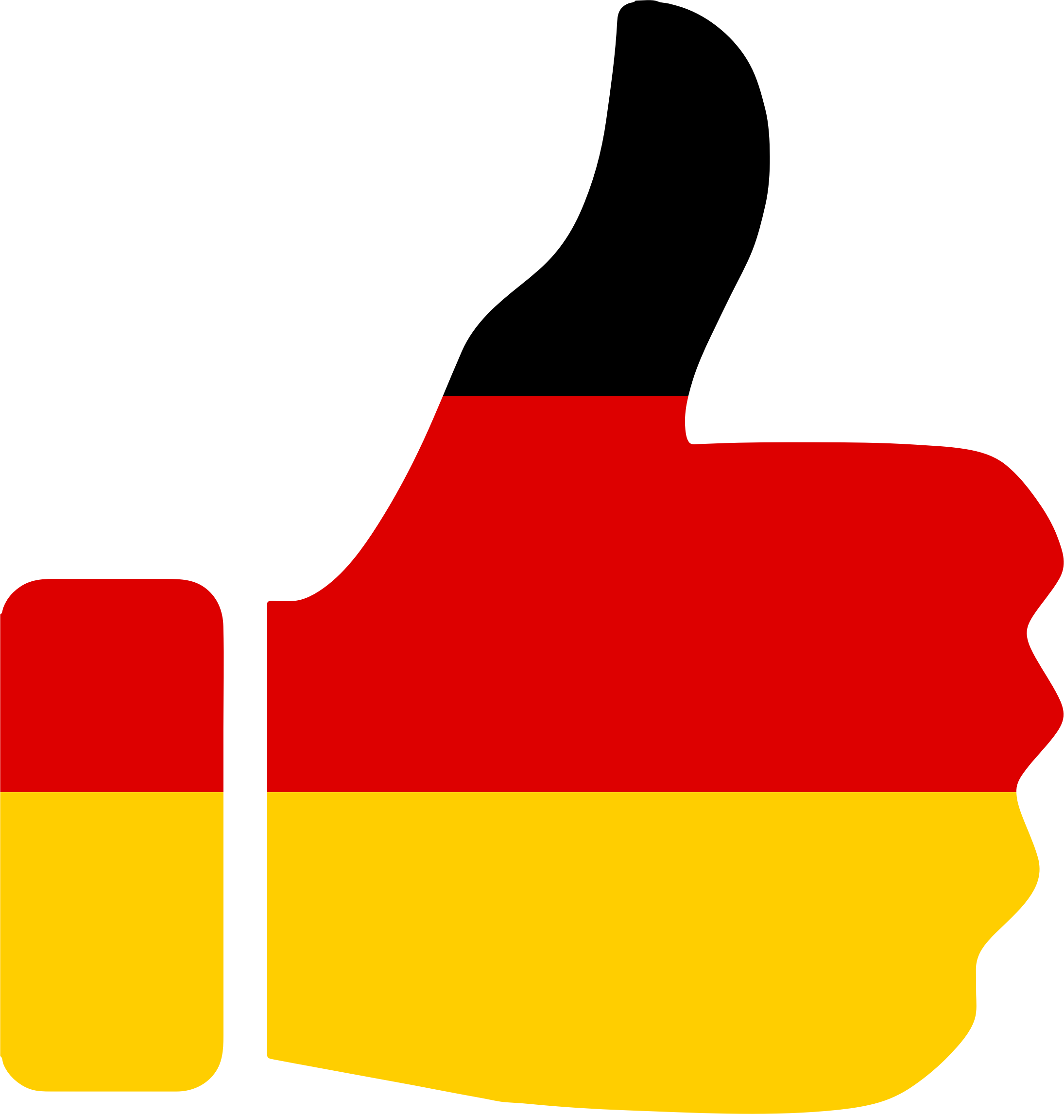 Free Clipart Thumbs Up Image 3 - German Flag Thumbs Up (2190x2294)