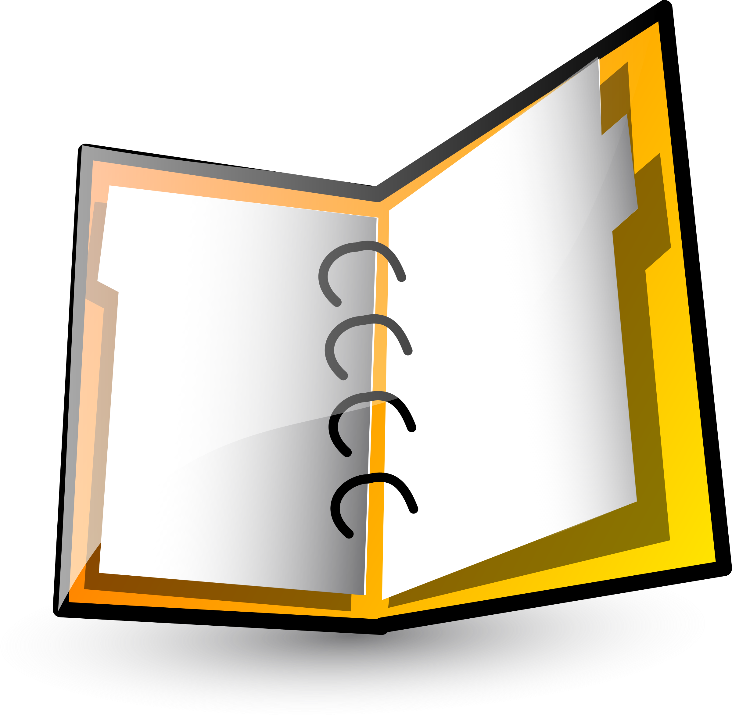 Book Notebook, Folder, Paper, Office, Open, School, - Binder Clip Art (768x750)