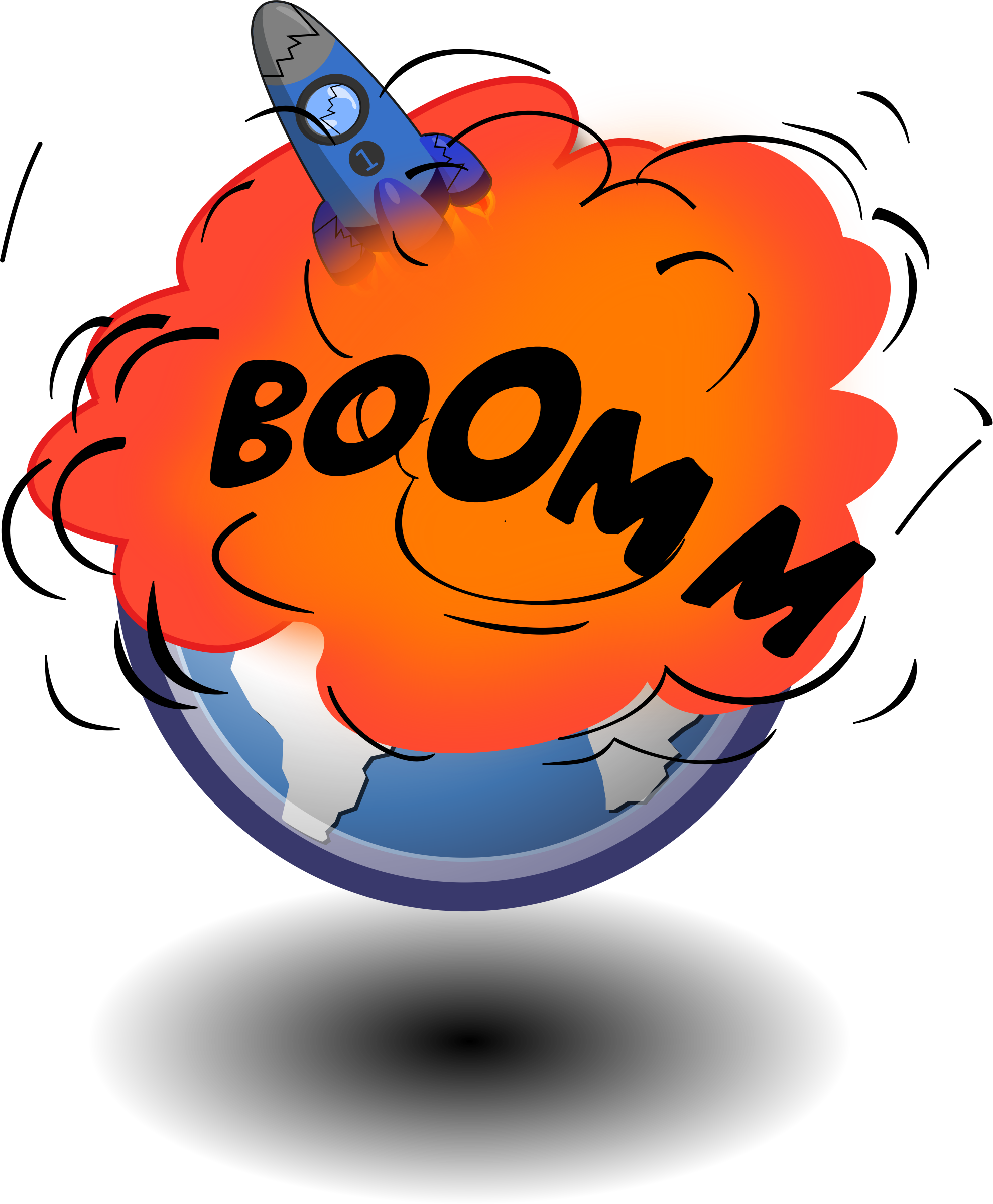 Clipart - Rocket Explosion - Boom Onomatopoeia Png (1978x2399)