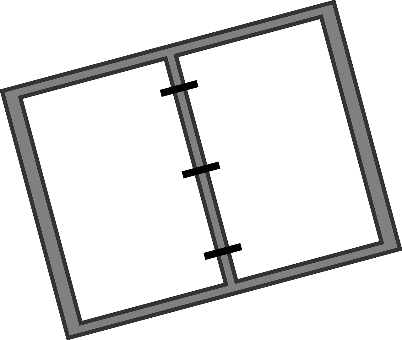 How To Set Use Office Diary Line Drawing Svg Vector - Ring Binder (1280x1082)