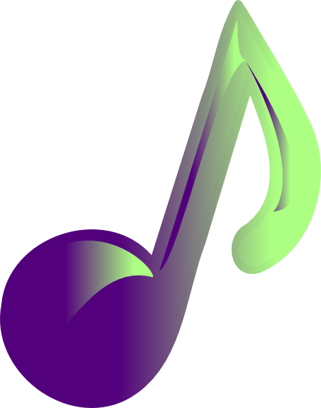Free Colorful Music Notes Clipart Image - Colored Music Notes Clip Art (468x594)