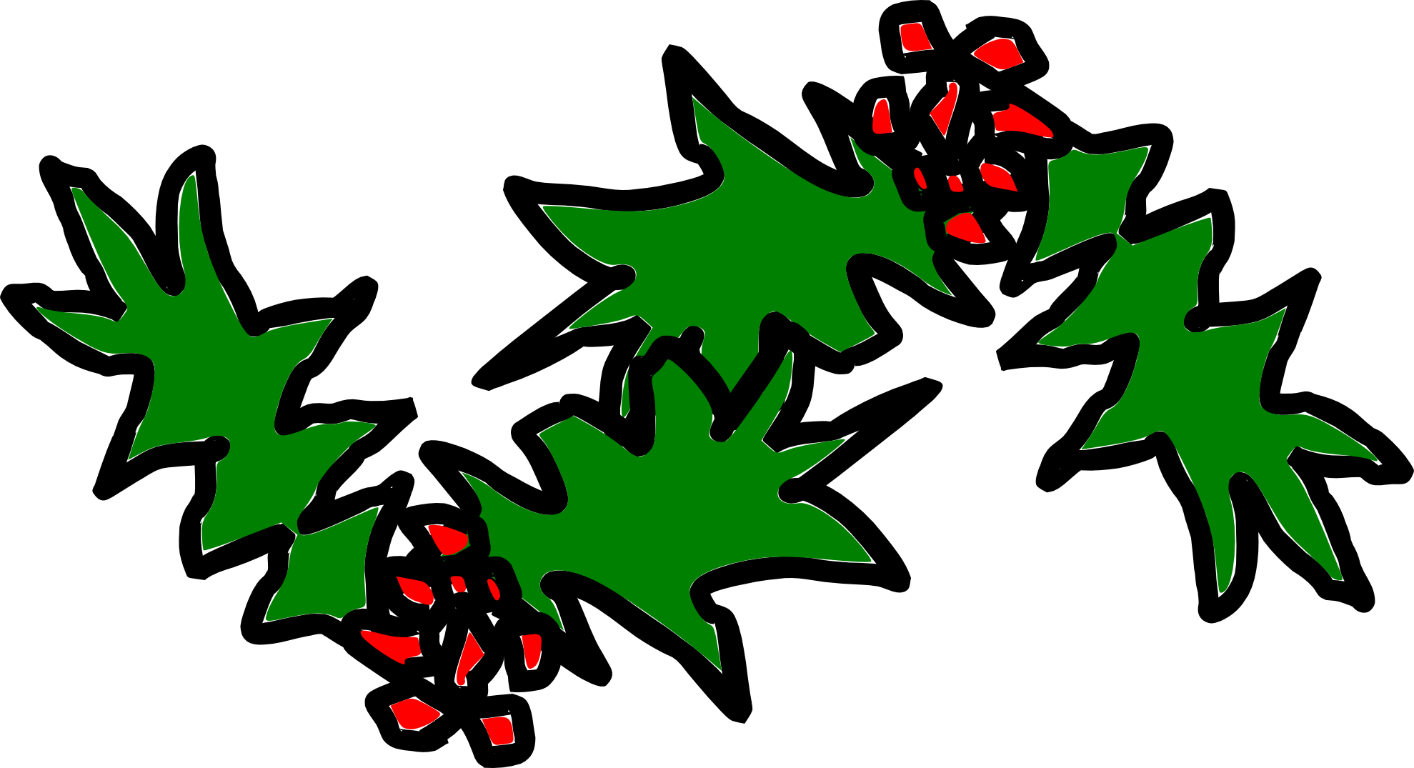 Xmas Stuff For Christmas Holly Clipart - Holly Xmas (2400x1304)