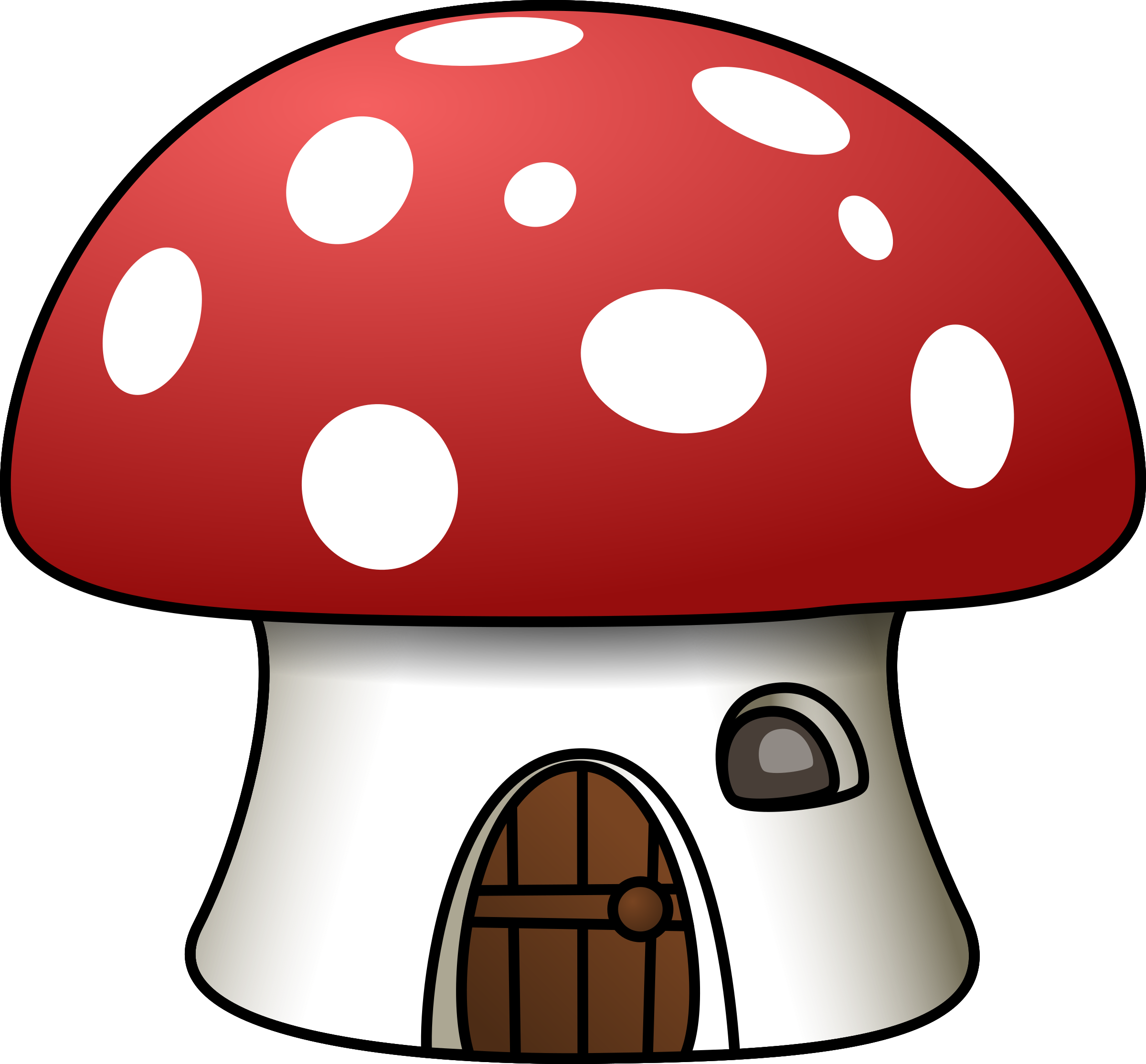 Clipart Mushroom House - Mushroom House Clipart (2400x2230)