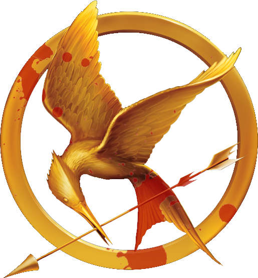 Brds Clipart Mockingjay - Badge Hunger Games Mockingjay (515x554)