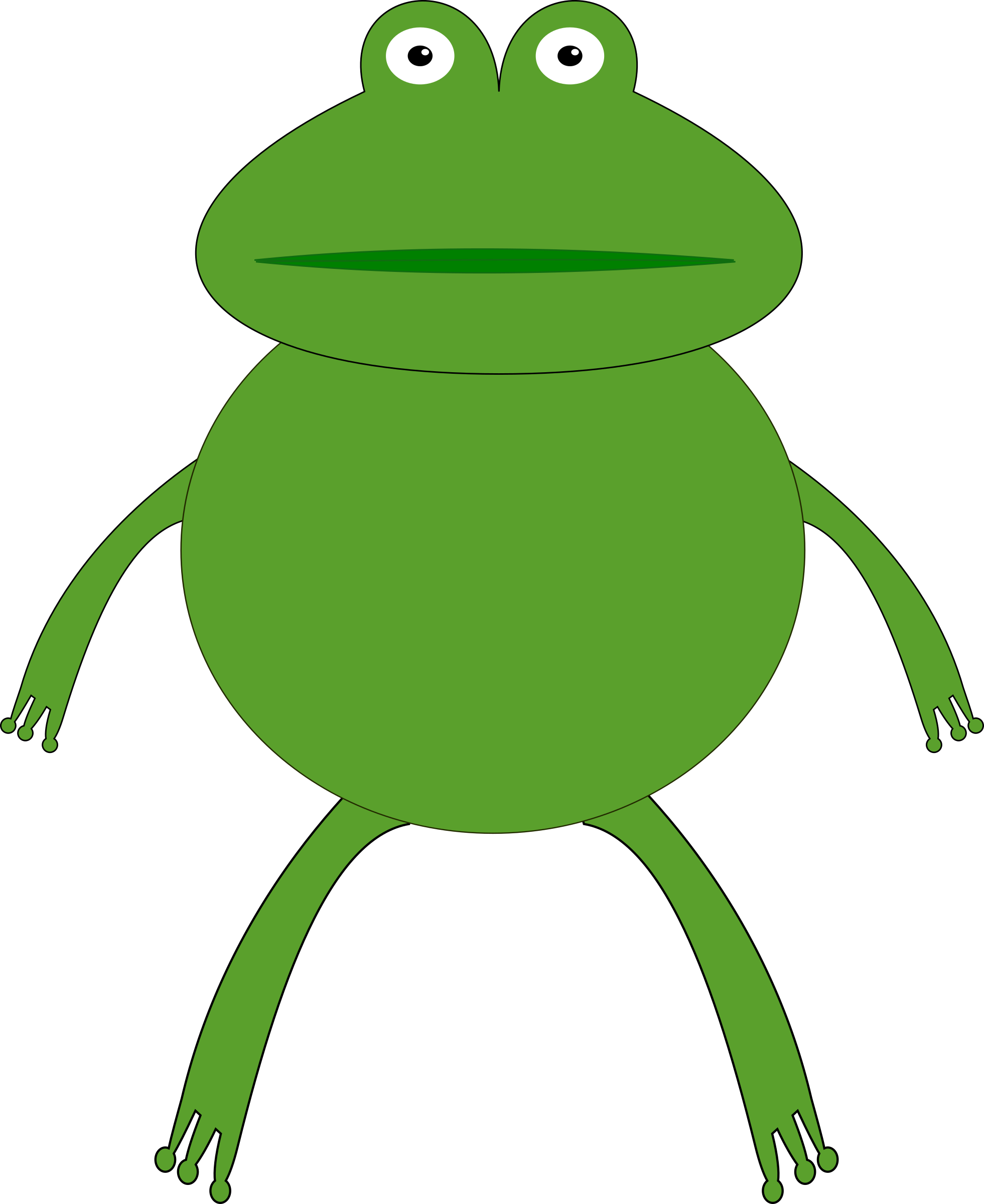 Frog Free To Use Clip Art - Frog Green Clipart (2043x2500)