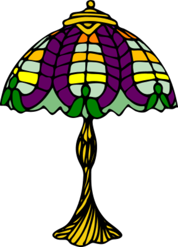 Vintage Lamp Clip Art (600x833)