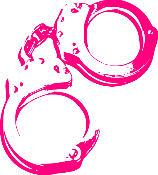 Pink Handcuffs Clipart (540x598)