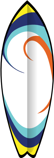 Clip Art Surf Board (512x636)