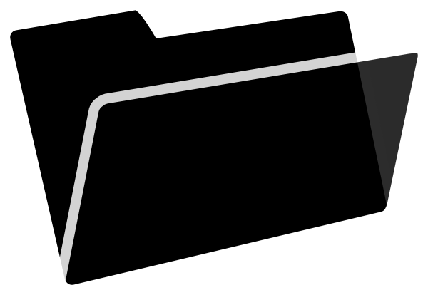Black And White Folder Clip Art - Parallel (600x414)