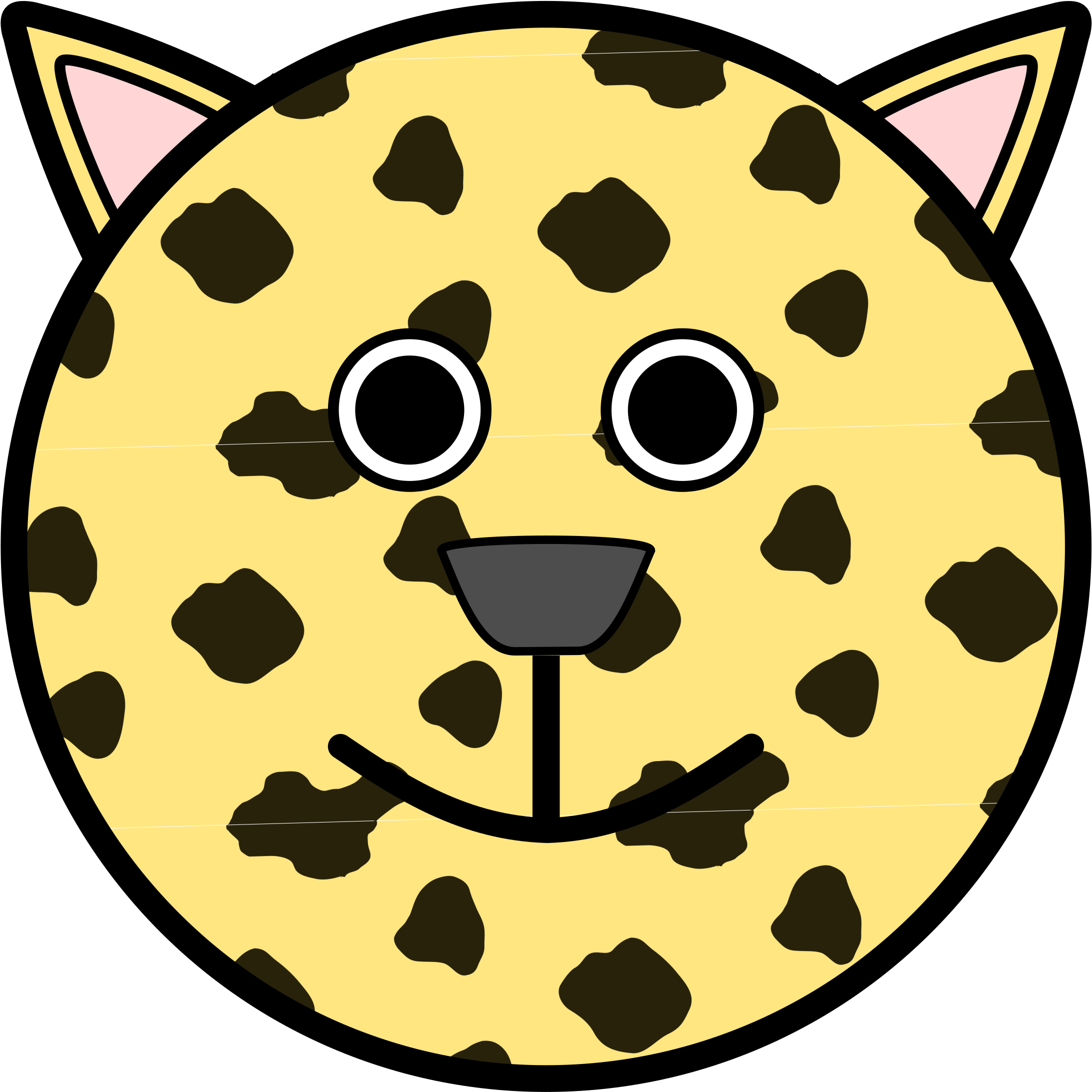 Leopard Animal Clipart Leopard1 Animal Clipart - Custom Cartoon Cheetah Face Throw Blanket (2400x2400)
