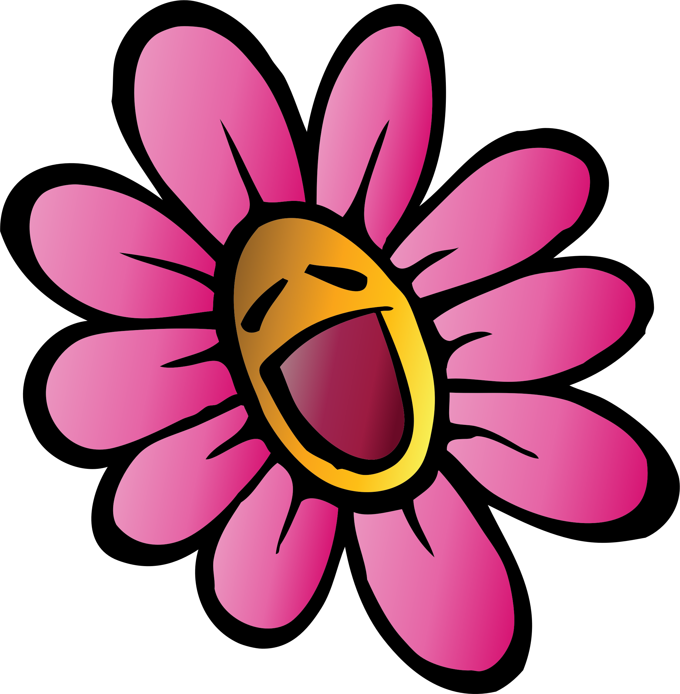 Big Image - Clip Art Happy Flowers (2242x2290)