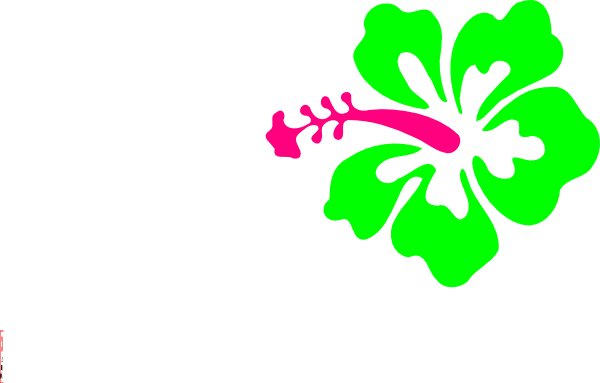 Island Flower Clipart - Hibiscus Clip Art (600x383)