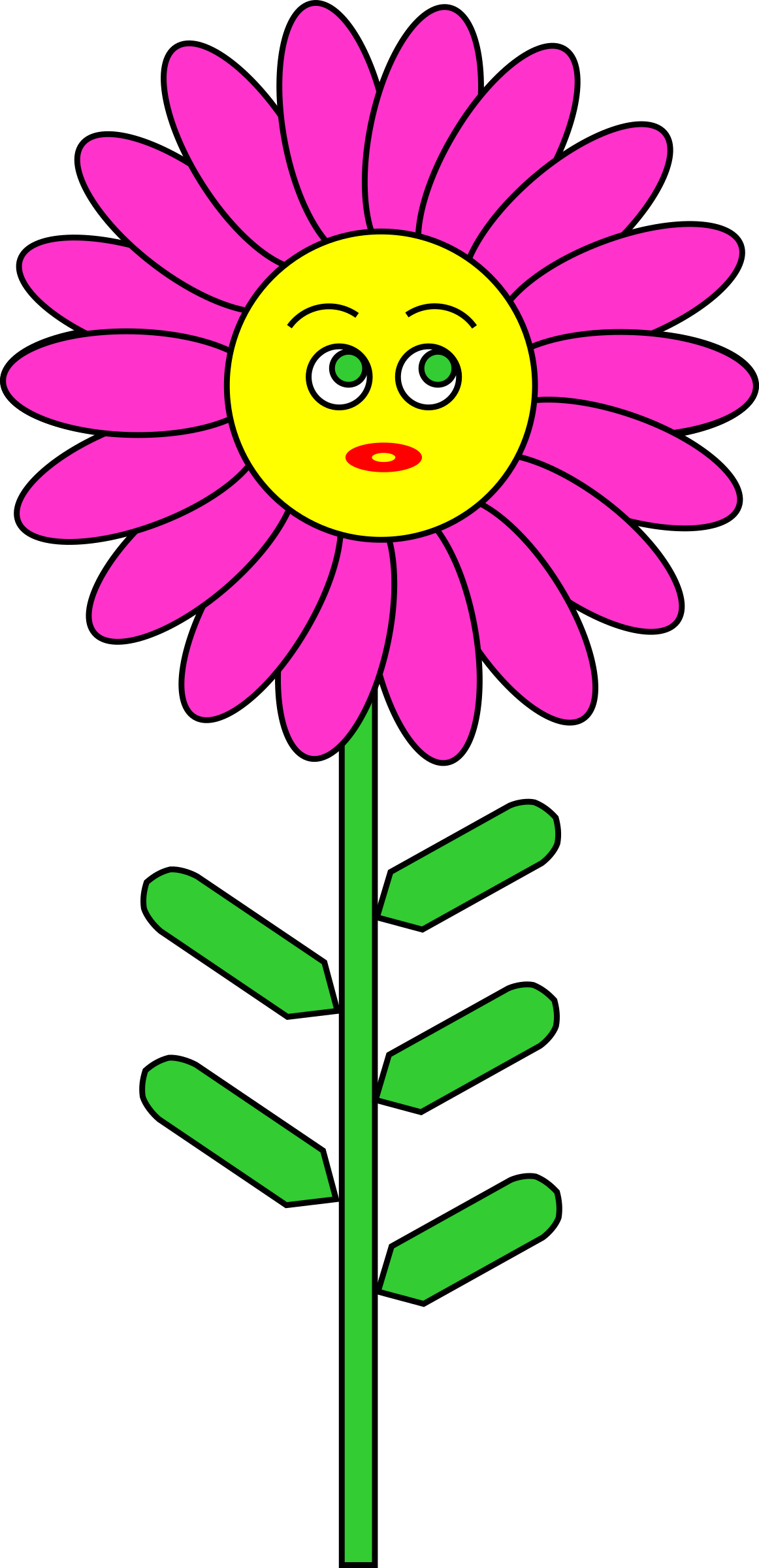 Purple Flower Clipart Stem - Switchword For Winning Money (1162x2400)