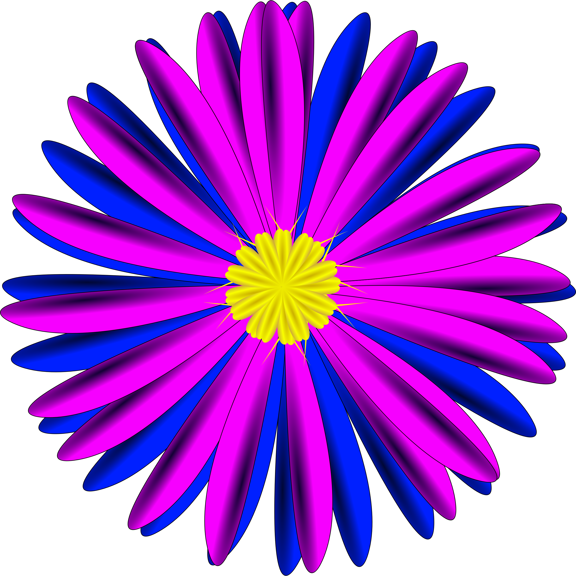 Pink And Blue Flower (2400x2400)