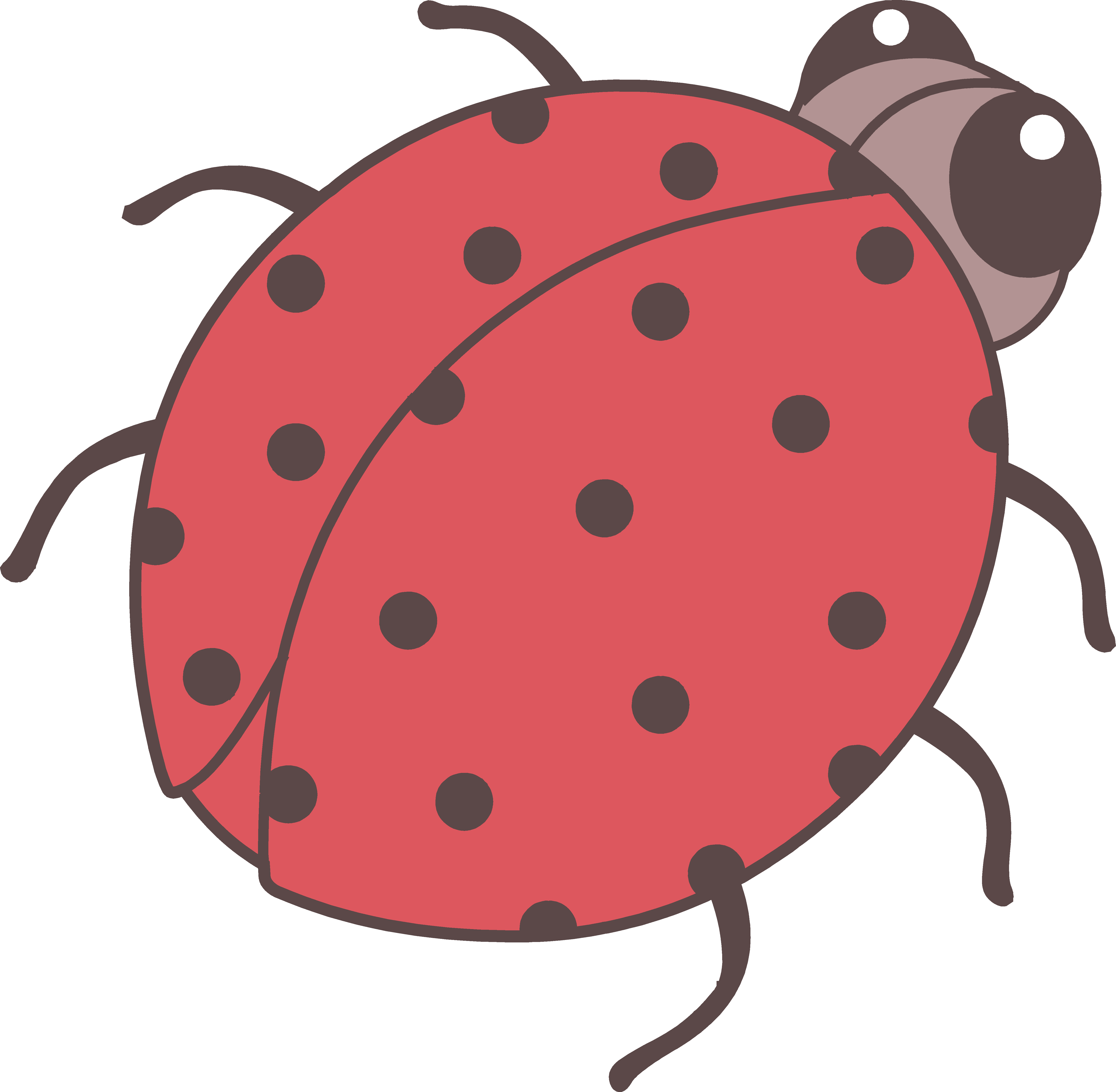 Cute Ladybug Clip Art Free - Cute Red Ladybug (5364x5249)