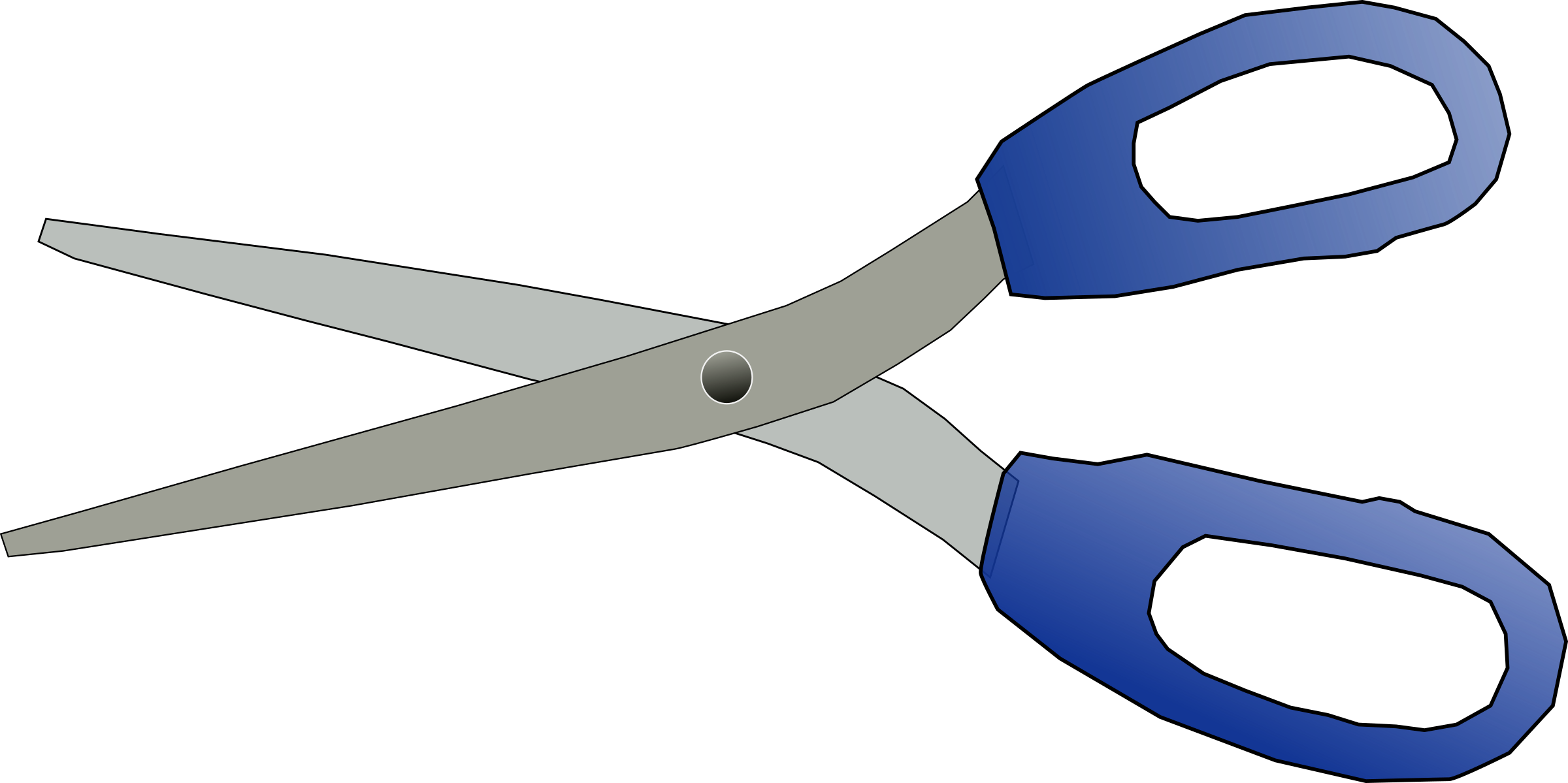 Clipart - Scissors Clip Art (2400x1199)