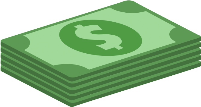 We Get Paid By The Partners - Stack Of Money Graphic (800x426)