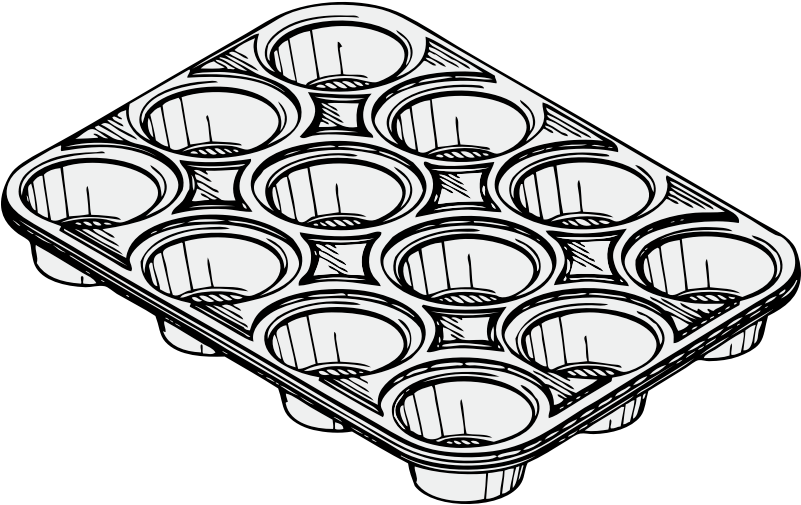 Christmas Cookie Tin Clipart - Muffin Tin Clip Art (800x800)