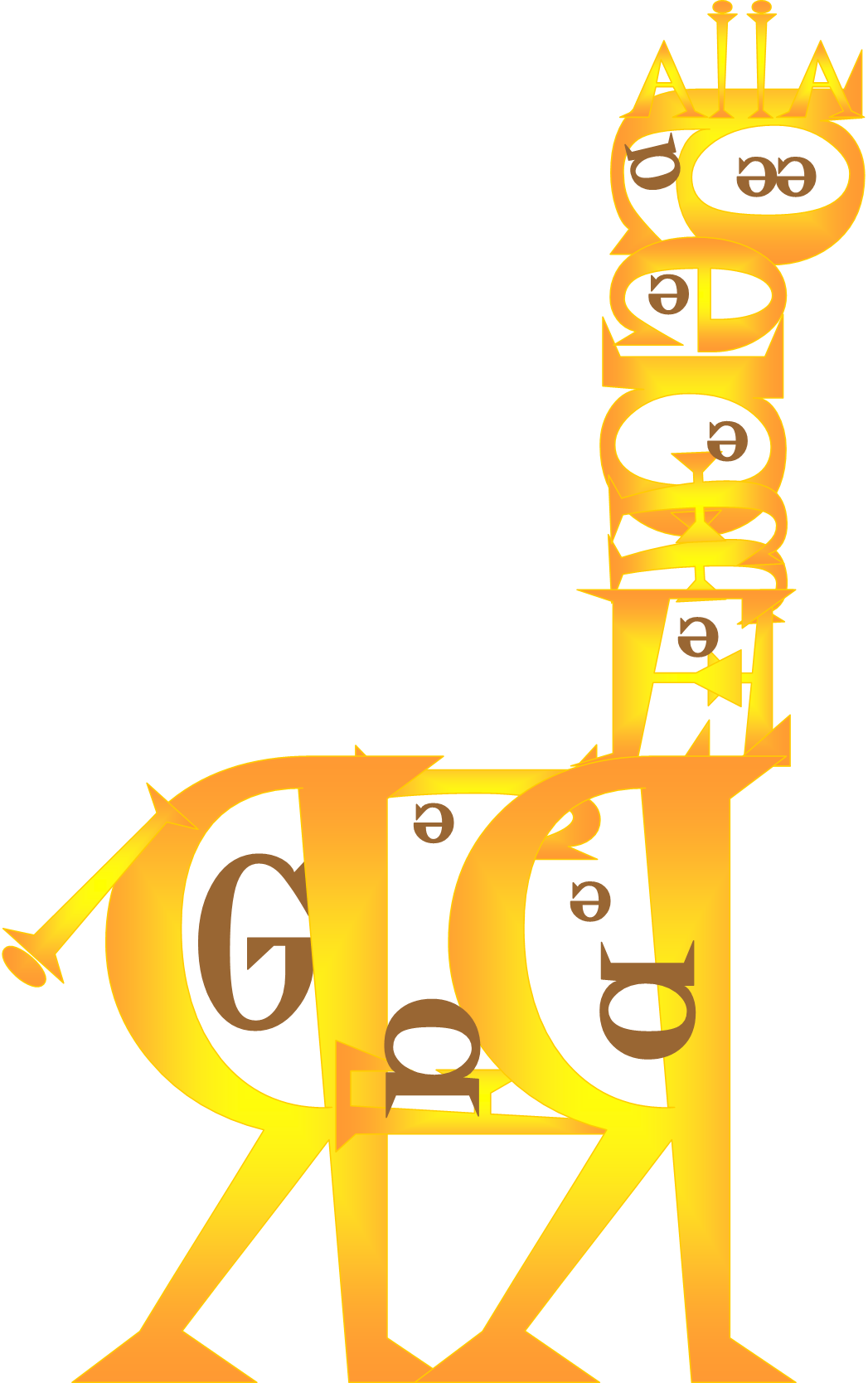 Category - - Giraffe Made Of Letters (1047x1668)