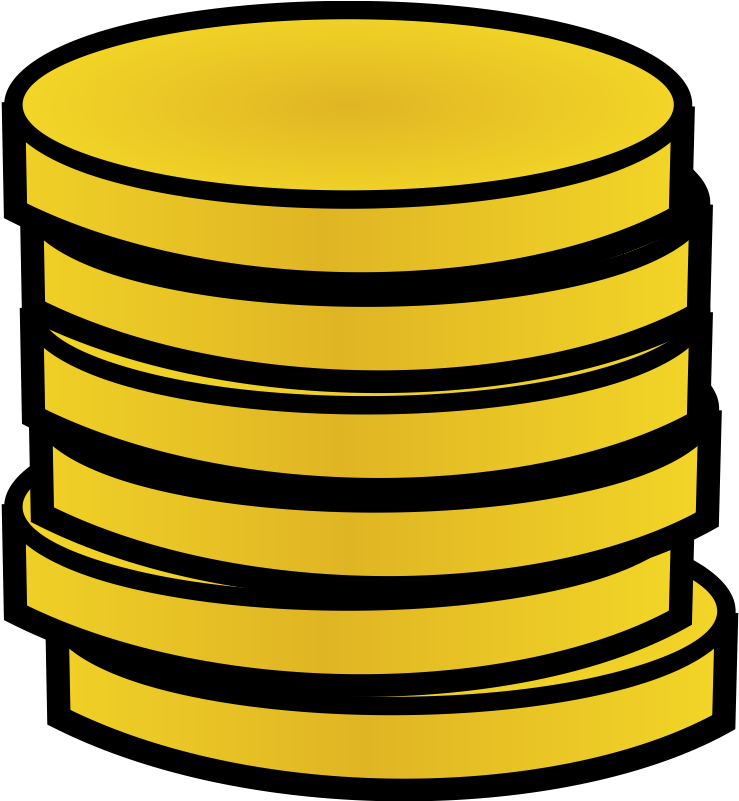 Stack Of Gold Coins - Cartoon Gold Coins (2205x2400)