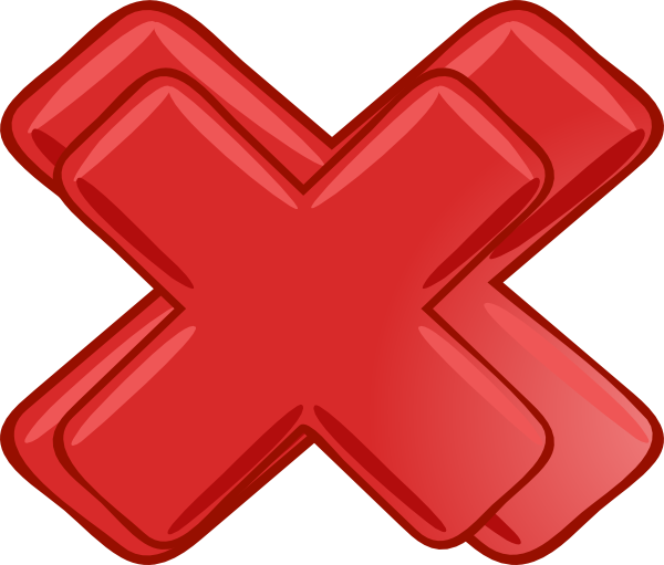 Wrong Clip Art Wrong Cross Sign Wrong Clipart Free - Clip Art (600x511)