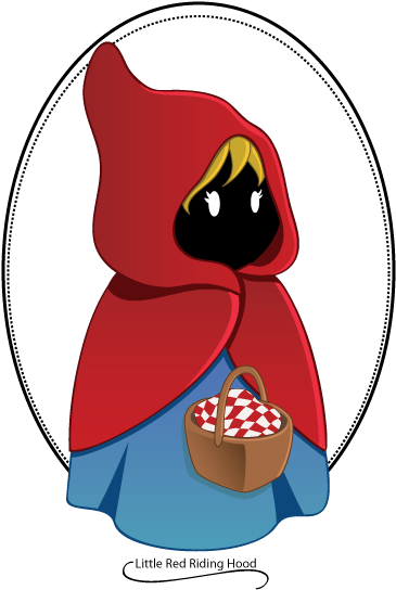 Little Red Riding Hood Clip Art - Little Red Riding Hood Clip (376x555)