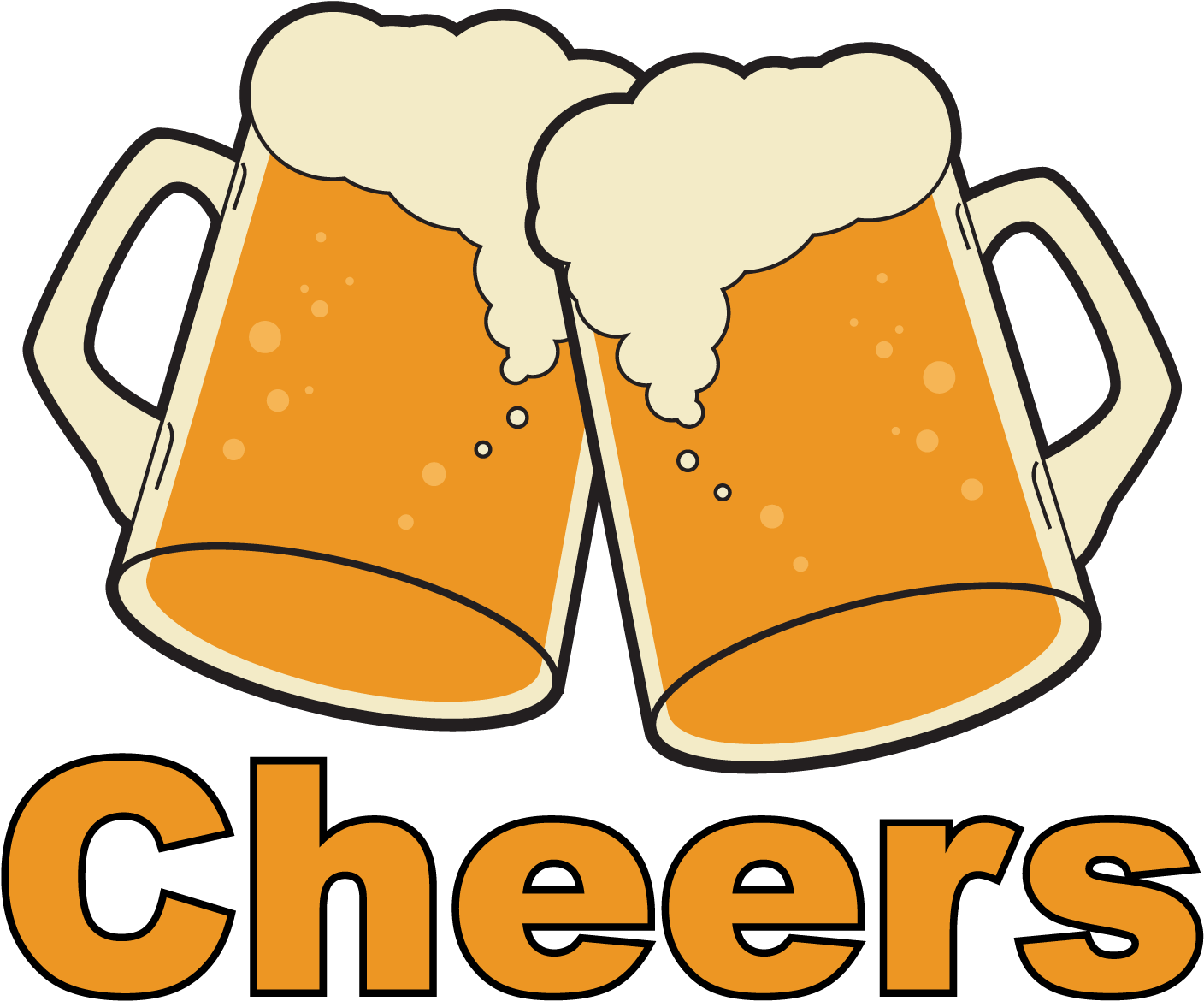 Beer Clipart - Beer Glasses Cheers (1549x1454)