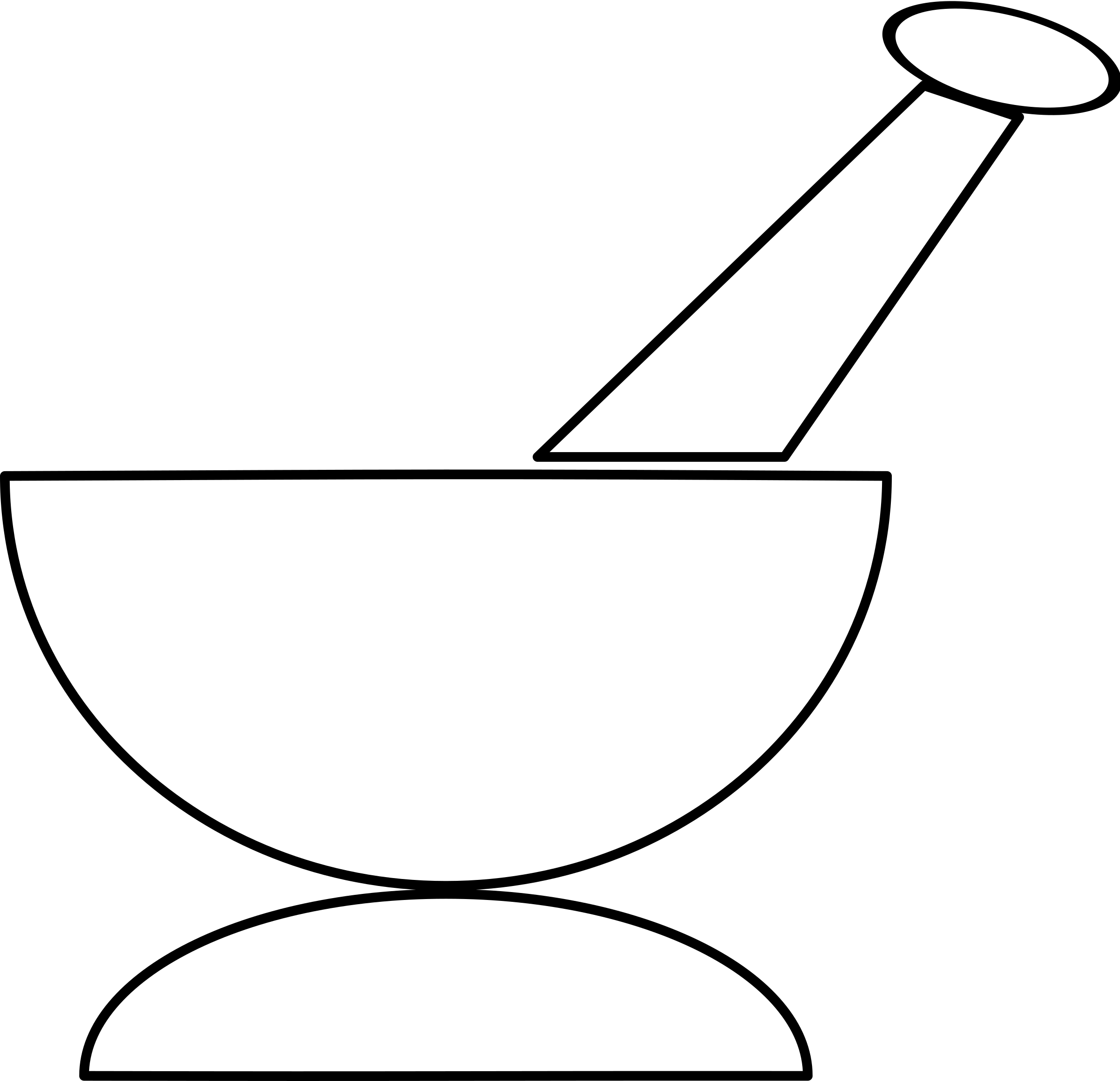 Free Vector Art - White Mortar And Pestle Clip Art (2400x2317)