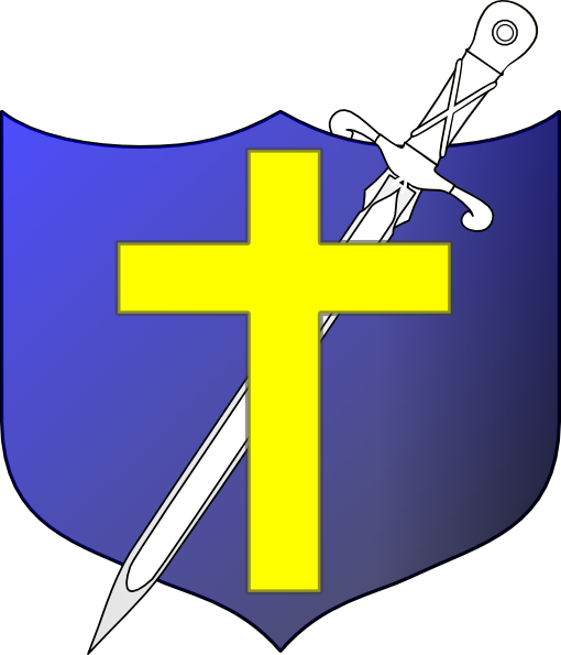 Cross Sword And Shield Clip Art At Clker - Charlemagne: By The Sword And The Cross (513x600)