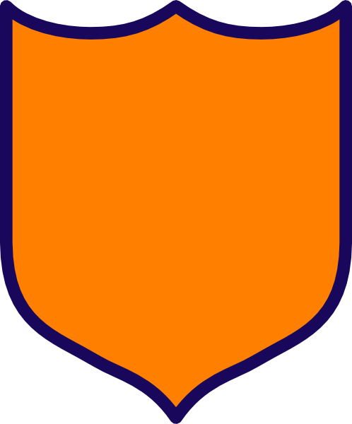 Orange Shield Clip Art - Orange Shield Logo Png (498x600)