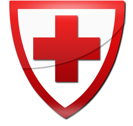 Red Cross Shield Clip Art - Shield With Red Cross (512x512)