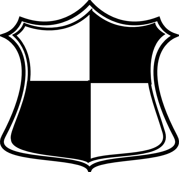 Shield Clipart Black And White (600x578)