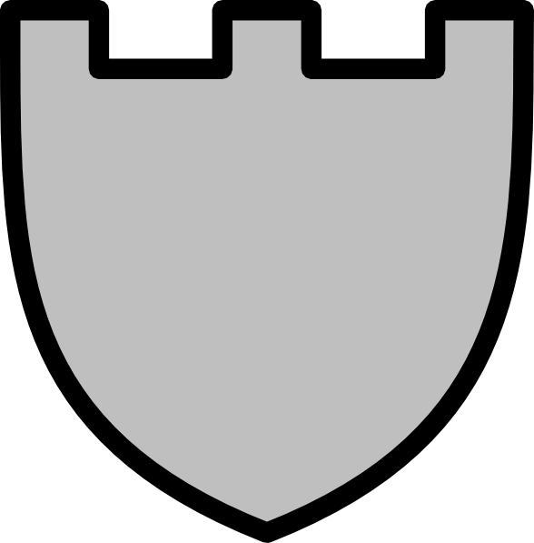 Gray Clipart Shield - Grey Shield Png (588x597)