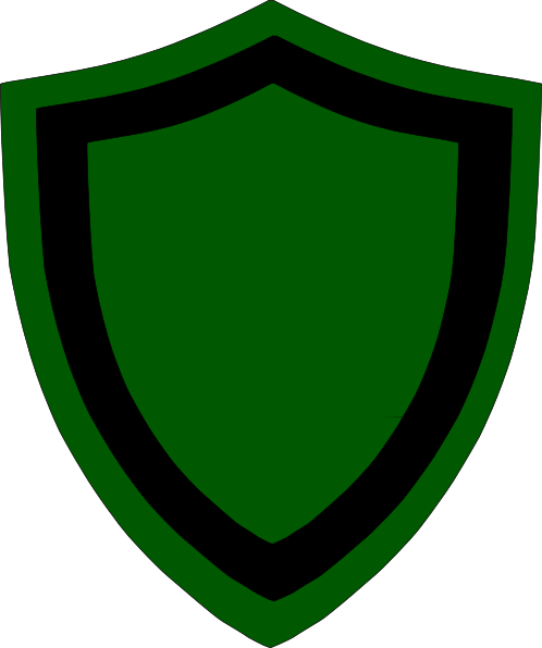 Green Black Shield Clip Art At Clker - Black And Green Shield (498x596)