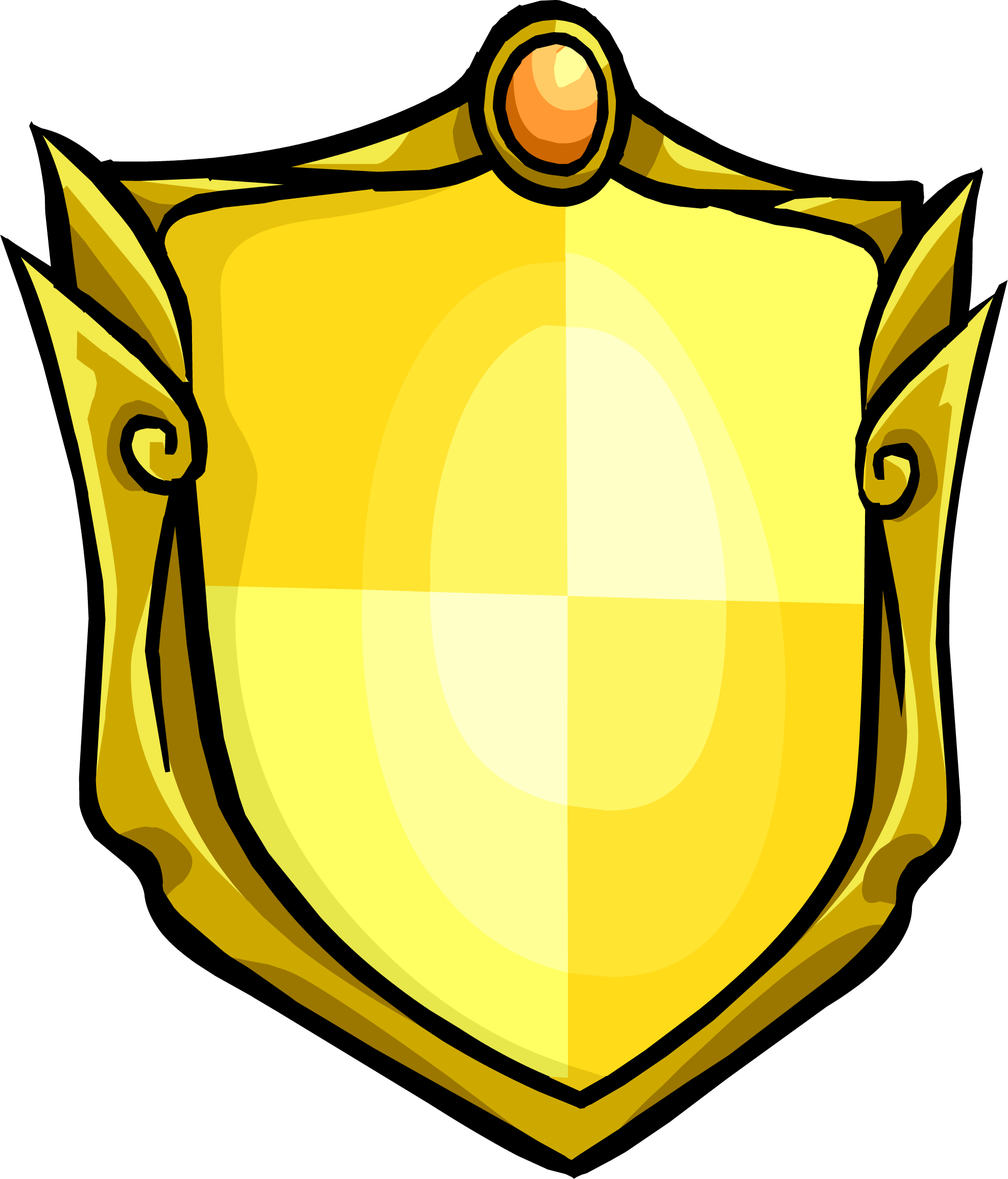 Golden Shield - Minecraft Server Icon Shield (1974x2310)