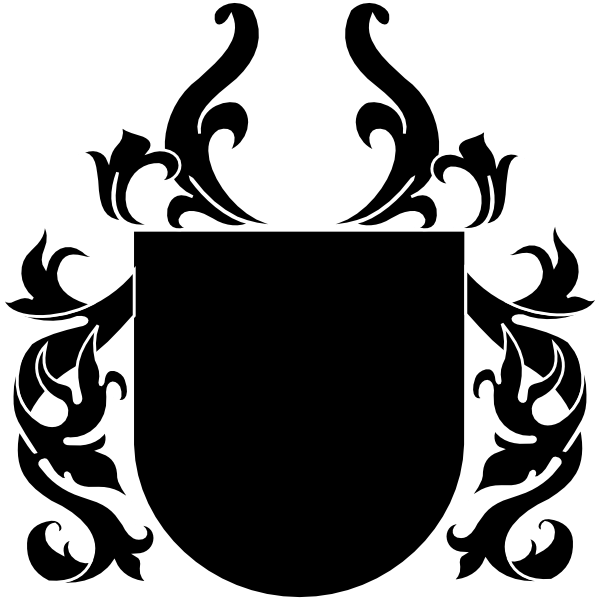 Black Crest Clip Art - Emblem (600x600)