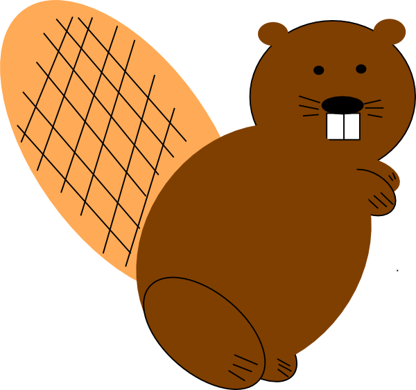 Beaver Standing Clip Art - Beaver Clipart (600x563)