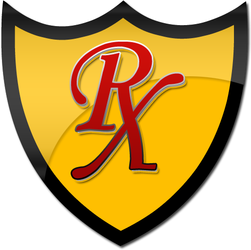 Red Rx Yellow Shield Clipart - Clip Art (512x512)