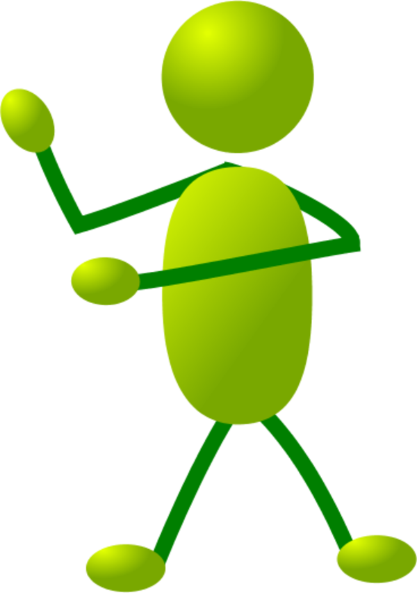 Stick Man Figure Using Arms - Stick People Clip Art (600x853)