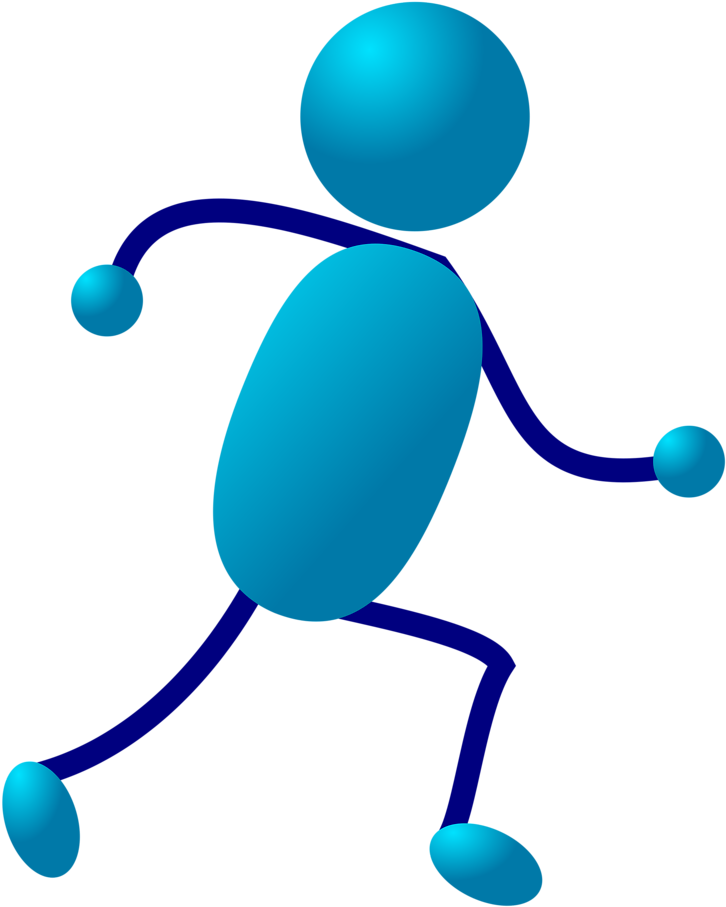 Stickman Clip Art - Stick Man Running (1022x1280)