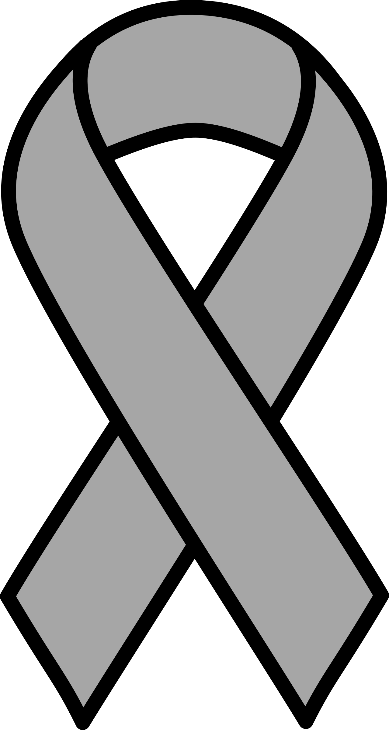 Clipart - Gold Cancer Ribbon (1279x2400)