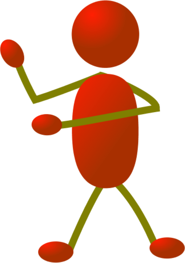 Stick Man Figure Using Arms - Clip Art (600x853)