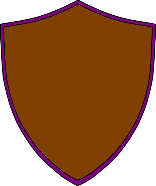 Shield-tan Clip Art At Clker - Shield Logo Brown Png (498x595)